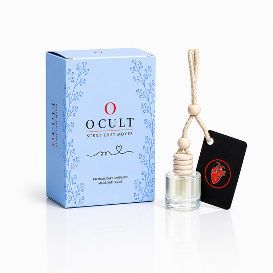 O CULT Blue Seduction Premium Car Fragrance, Hanging Air Freshener, Oil, 10ml, Lasts up to 90 Days, Unisex Scent