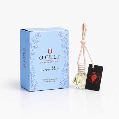 O CULT French Kiss Breeze Premium Car Fragrance, Oil, Hanging Air Freshener, Toxin-free oil, Lasts up to 90 Days, 10ml