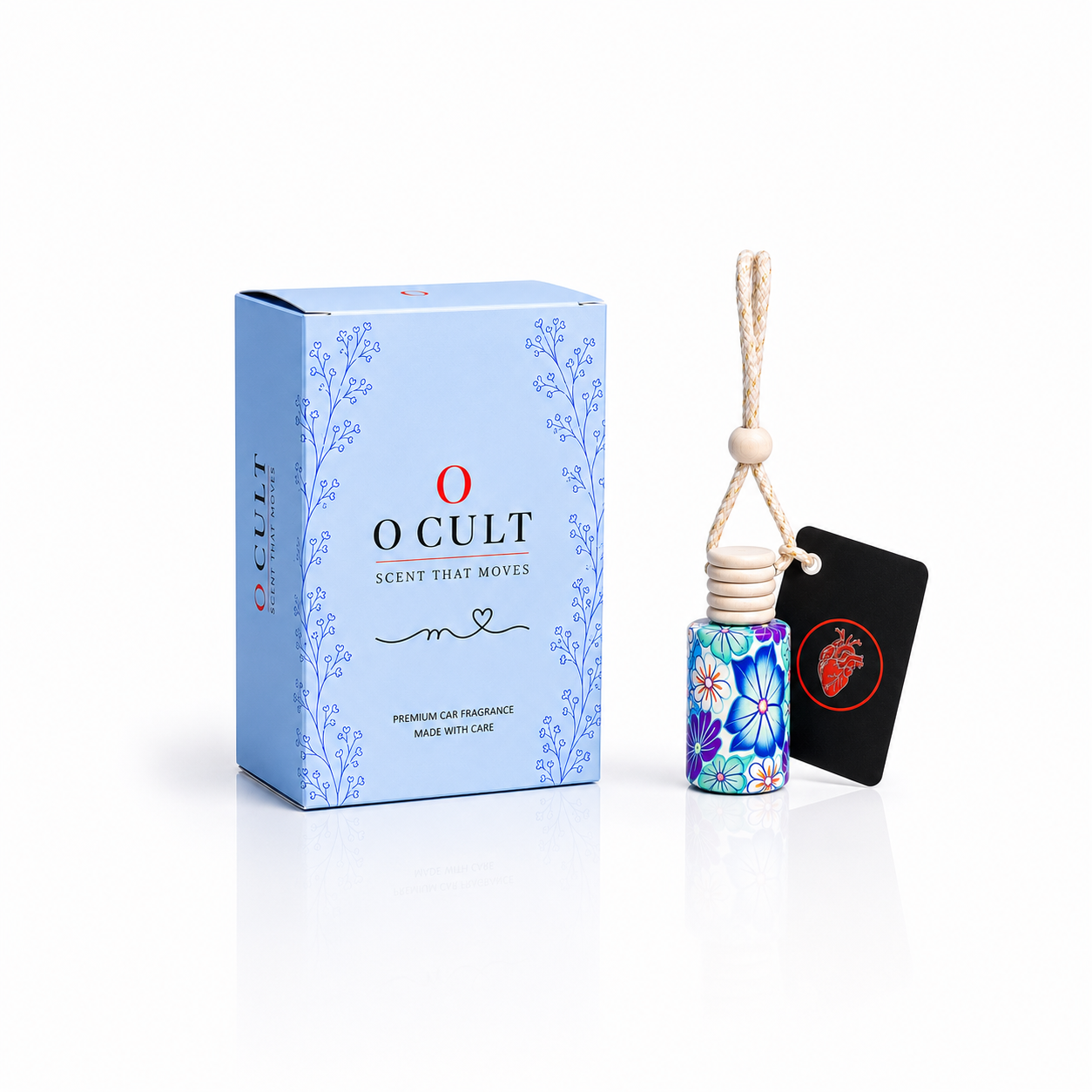 OCULT Aqua Bloom Car perfume , Long- lasting, Hanging Diffuser with Secret Message Tag, Fresh Aquatic Scent (Last upto 90 Days) In-10ml.