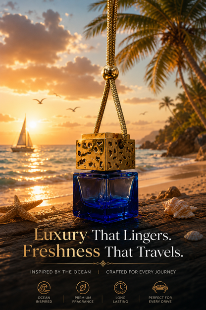 OCULT Ocean Blue Luxury car perfume | Long Lasting Car Fragrance | (Last Upto 90 Days) Toxin-Free Oil,10 ml.